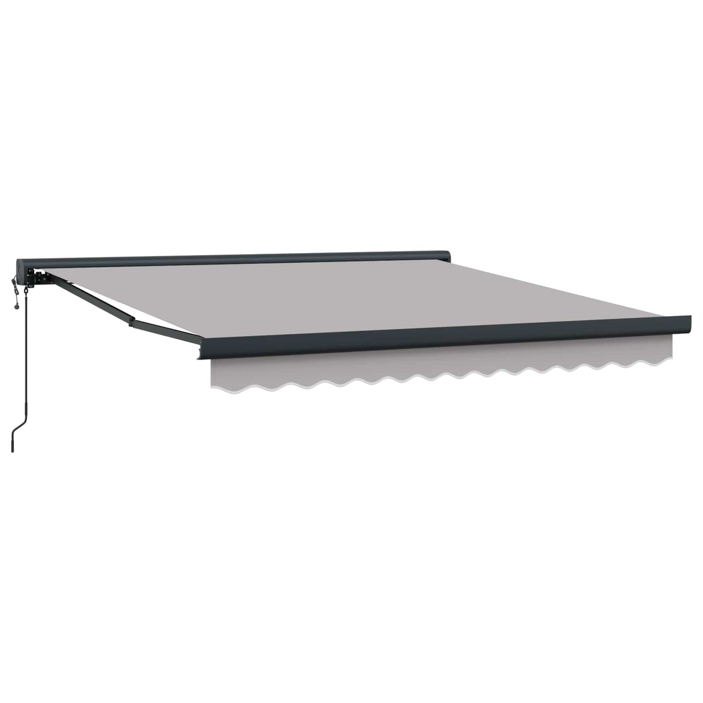 Toldo Retráctil Gris Claro 350 X 250 X 165 Cm Tela Y Metal_3