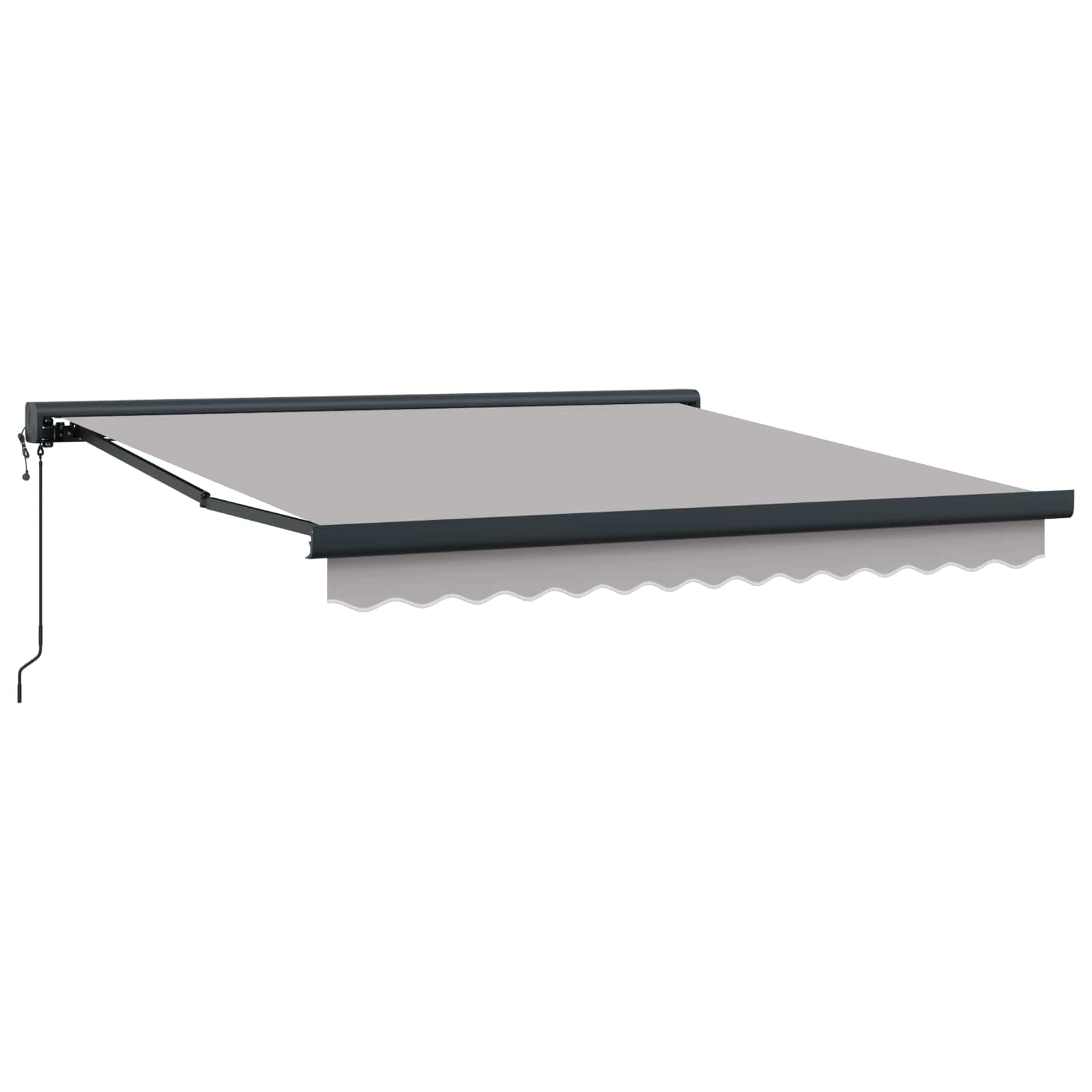 Toldo Retráctil Gris Claro 350 X 250 X 165 Cm Tela Y Metal_3