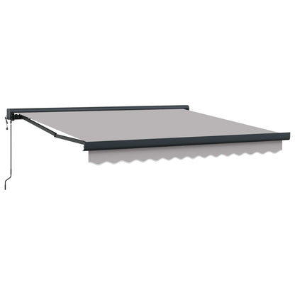Toldo Retráctil Gris Claro 350 X 250 X 165 Cm Tela Y Metal_3