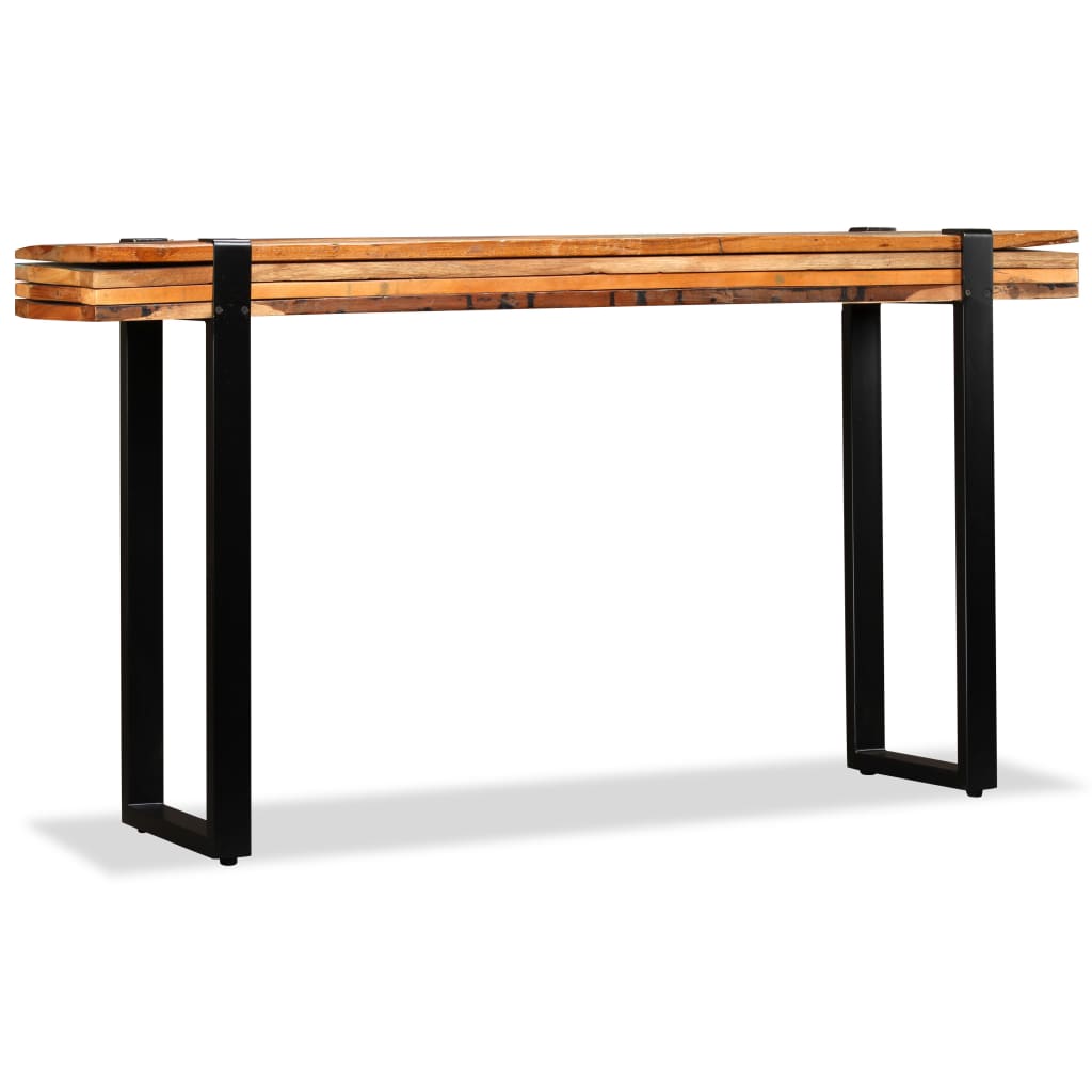 Mesa Consola Ajustable Madera Maciza Reciclada_3