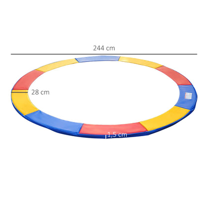 Homcom Cubierta Protectora Para Cama Elástica Trampolín Ø244 Cm Multicolor_2