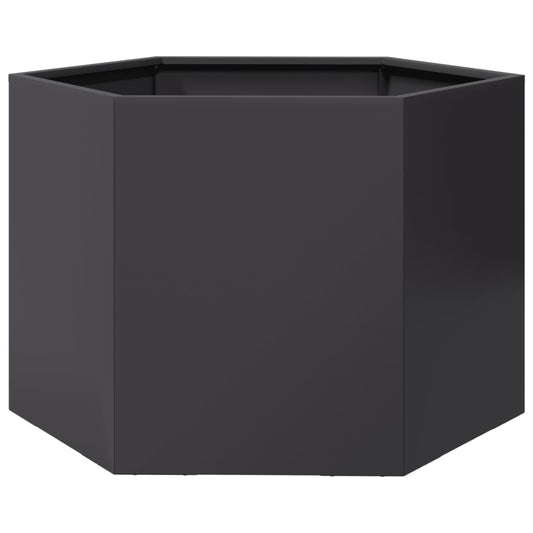 Jardinera Hexagonal Acero Negra 69x60x45 Cm_0
