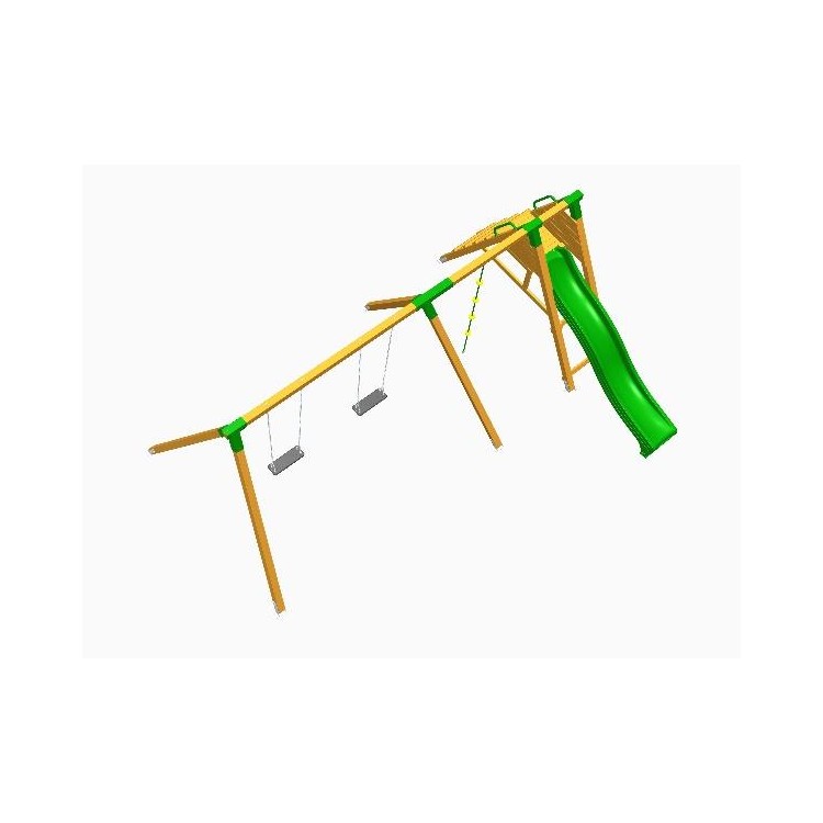 Parque Infantil Masgames Pegasus Dos Asientos Planos Superficie De Arena, Tierra O Cesped.