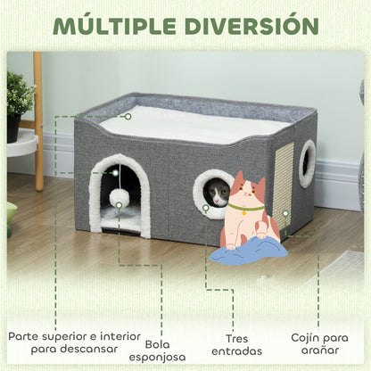 Pawhut Casa Para Gatos Plegable_3