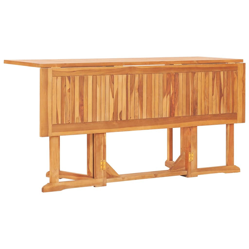 Vidaxl Set De Comedor De Jardín Plegable 7 Pzas Madera Maciza De Teca_4
