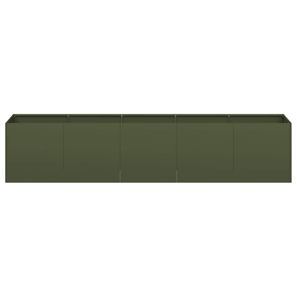 Jardinera De Acero Laminado En Frío Verde Oliva 200x40x40 Cm_3