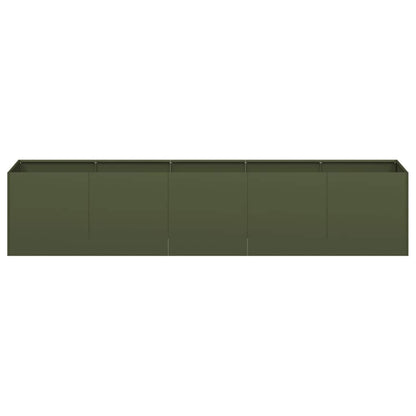 Jardinera De Acero Laminado En Frío Verde Oliva 200x40x40 Cm_3