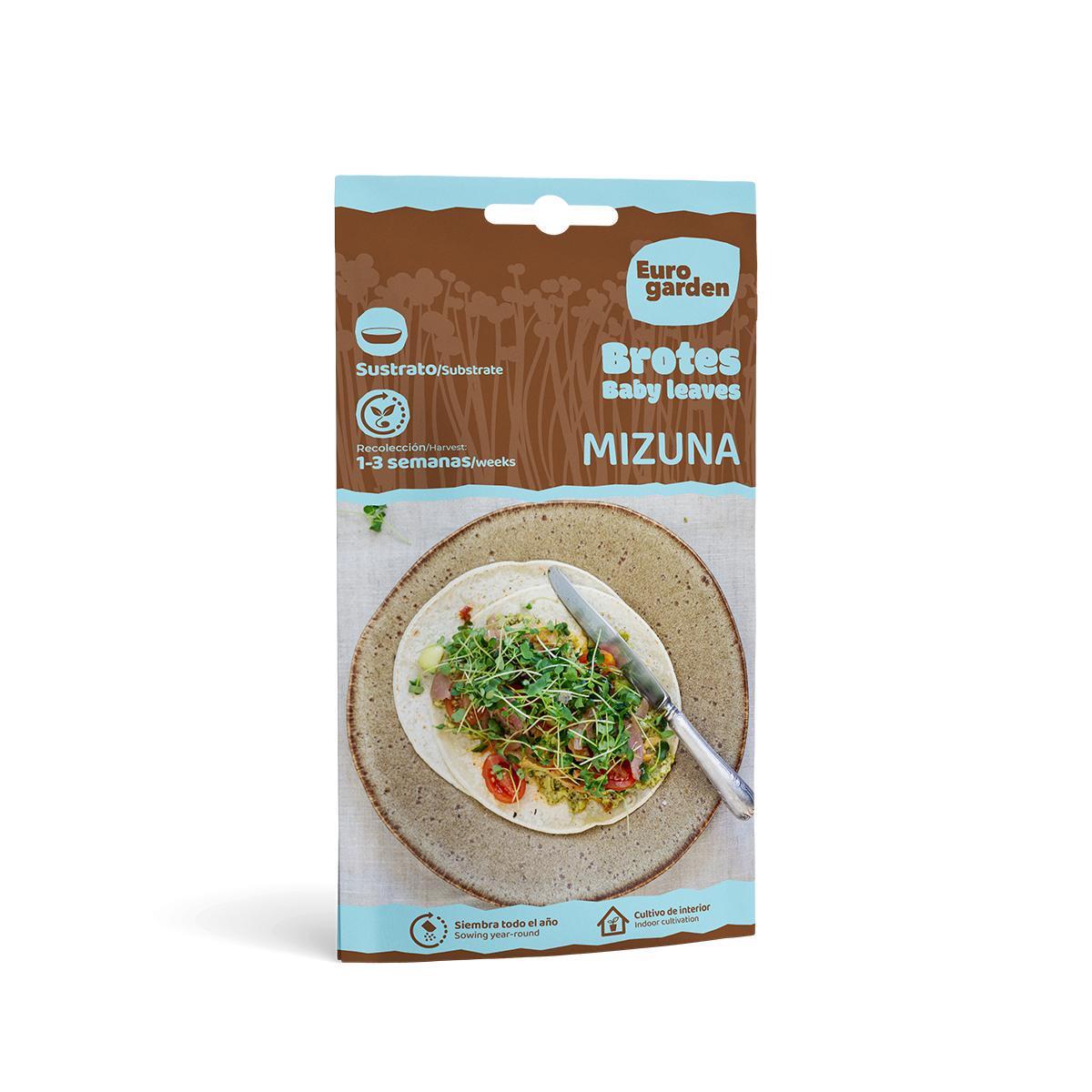 Semillas brotes Hoja De Mostaza Japonesa (Mizuna) Eurogarden