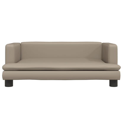 Cama Para Perros De Cuero Sintético Color Capuchino 80x45x30 Cm / Vetonek_1