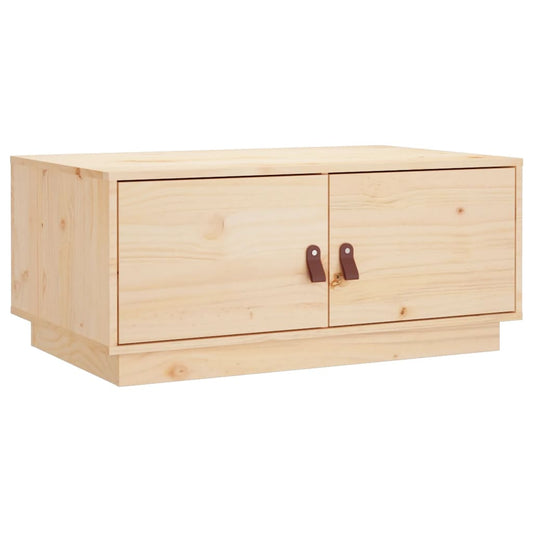 Mesa De Centro De Madera Maciza De Pino 80x50x35 Cm_0