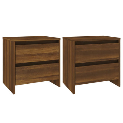 Mesitas Noche 2 Uds Madera Ingeniería Marrón 45x34,5x44,5 Cm_0