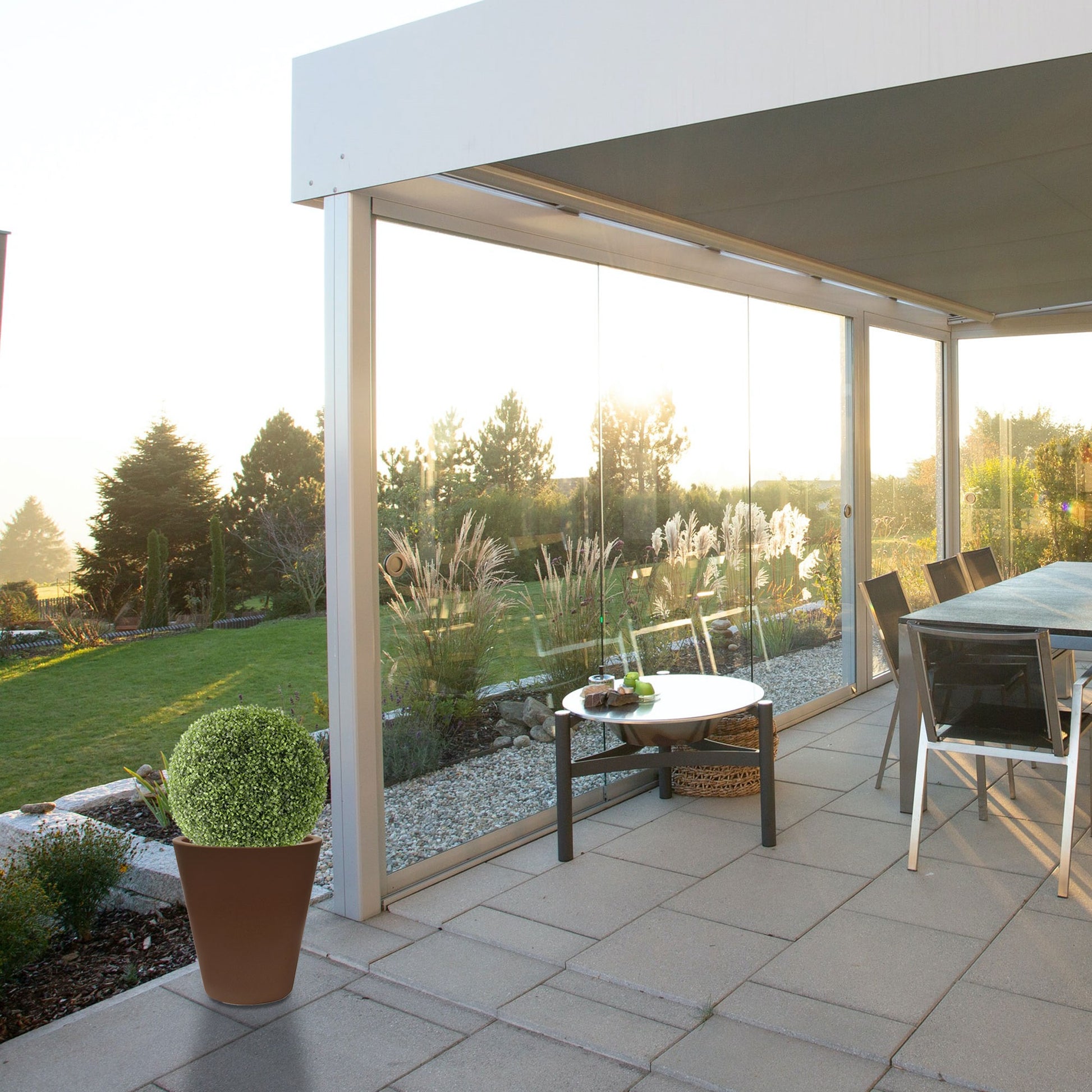 Macetero De Polietileno Bronce 40x40 Cm_4