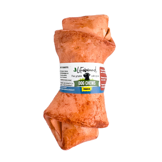 Lifebound - Hueso Masticable Natural Para Perros De Cuero De Ternera Forma Hueso Sabor Cordero - 10 Piezas M