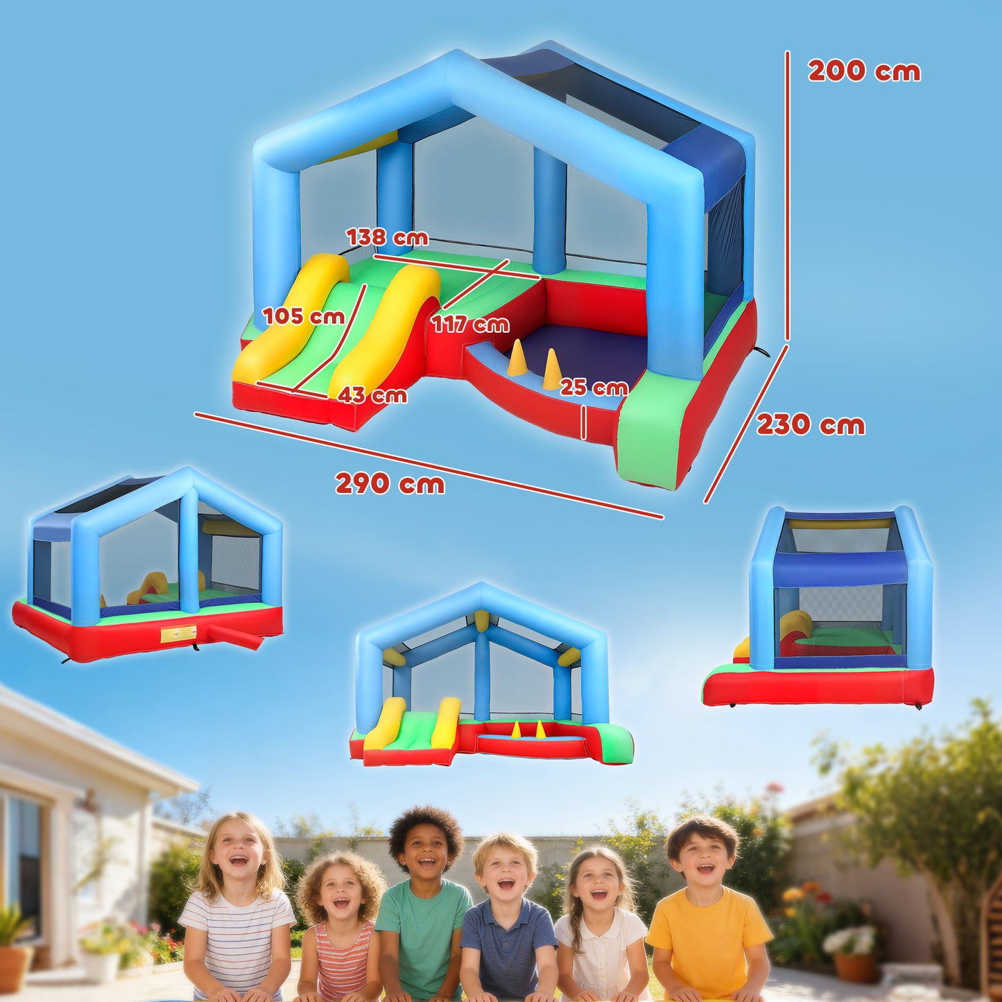 Aiyaplay Castillo Hinchable Para Niños Con Soplador_2