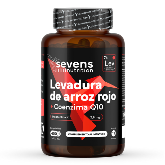 Levadura Arroz Rojo Sevens Nutrition. Con Monacolina K Y Coenzima Q10