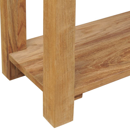 Mesa Consola De Madera De Teca Maciza 120x30x80 Cm_4