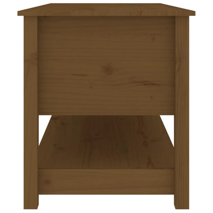 Mesa De Centro Madera Maciza De Pino Marrón Miel 102x49x55 Cm_2