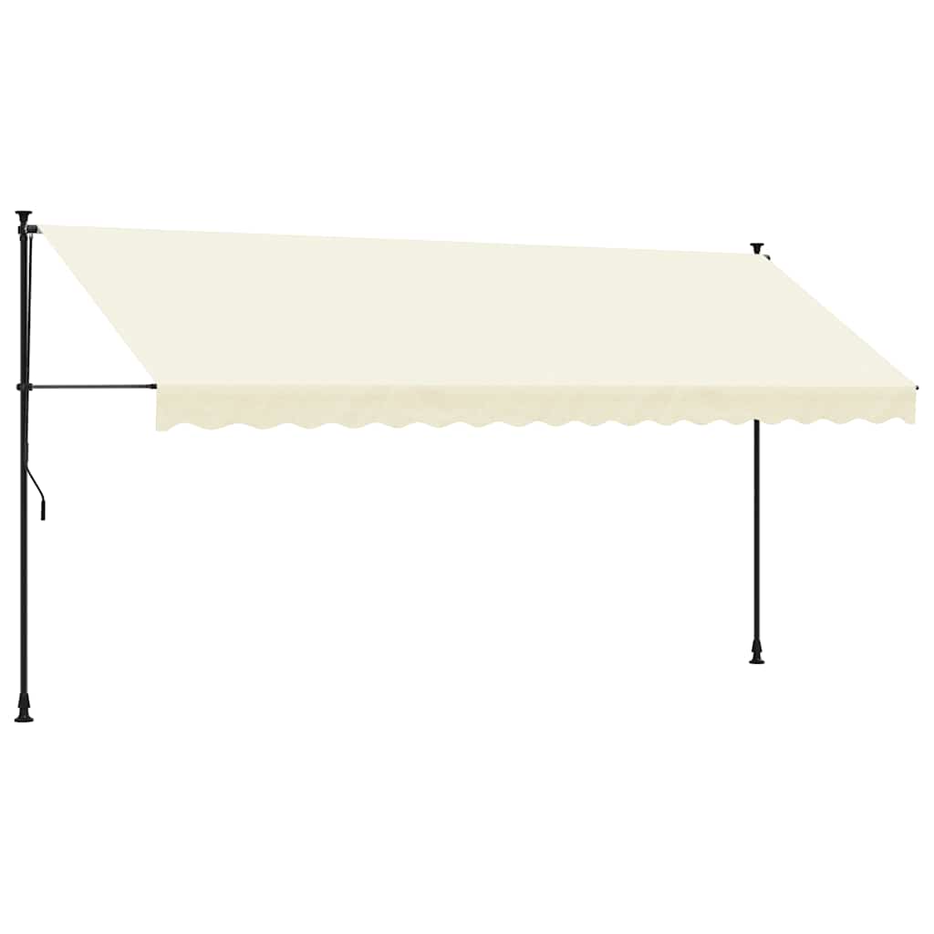 Toldo Retráctil De Tela Y Acero Crema 400x150 Cm_0