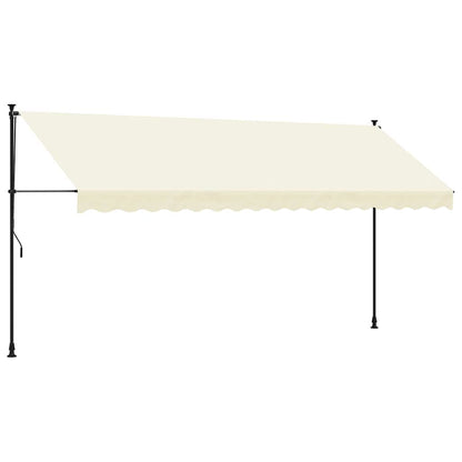 Toldo Retráctil De Tela Y Acero Crema 400x150 Cm_0