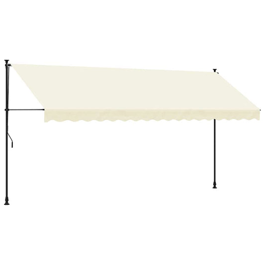 Toldo Retráctil De Tela Y Acero Crema 400x150 Cm_0