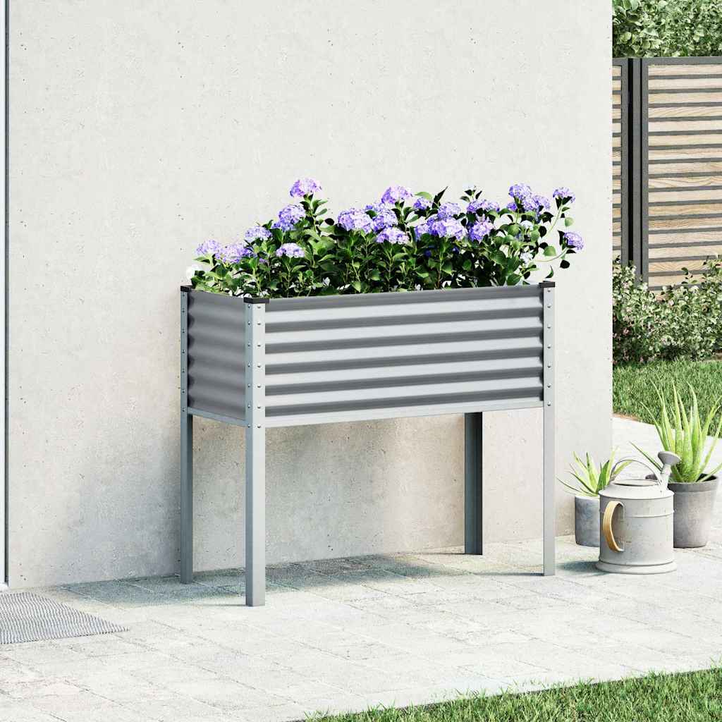 Jardinera De Acero Gris 100x45x90 Cm_2