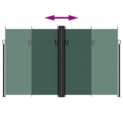 Vidaxl Toldo Lateral Retráctil Verde Oscuro 200x1000 Cm_4