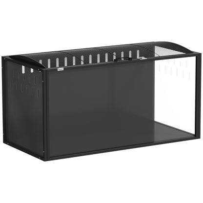 Pawhut Jaula Para Hámster Grande 105x51x53 Cm Con Tapa Ventilada Abatible Negro_0