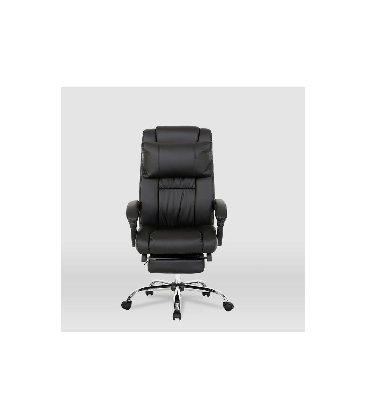 Silla De Oficina Samanta En Piel Sintética Negra. Alto: 118/125.5cm Ancho: 63.5cm Fondo:_0