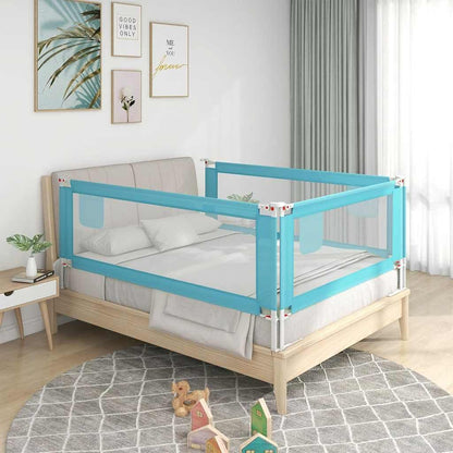 Vidaxl Barandilla De Seguridad Cama De Niño Azul Tela 190x25 Cm_1