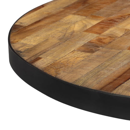 Mesa De Centro Redonda Teca Reciclada Maciza Ø55x40 Cm_3