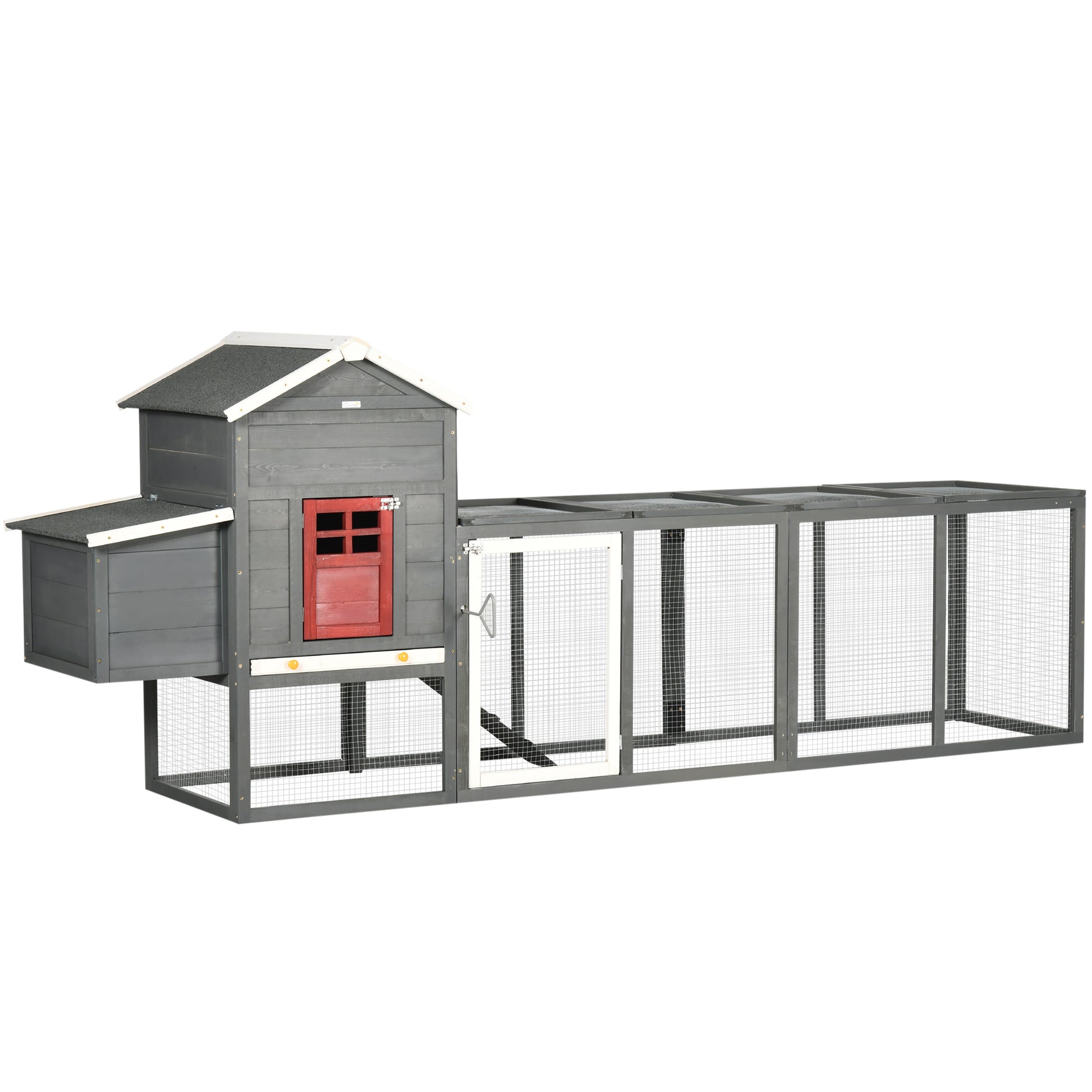 Pawhut Gallinero Para Exterior Grande De Madera 300x66x116 Cm Con Nido Corral_0