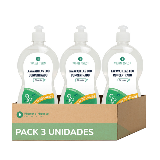 Pack 3xLavavajillas Manual Té Verde ECO  Planeta Huerto 750ml