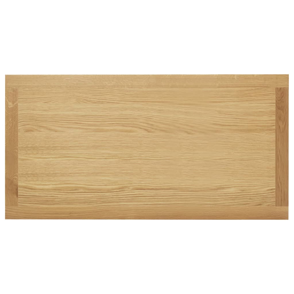 Mesa De Centro De Madera Maciza De Roble 110x55x40 Cm_2