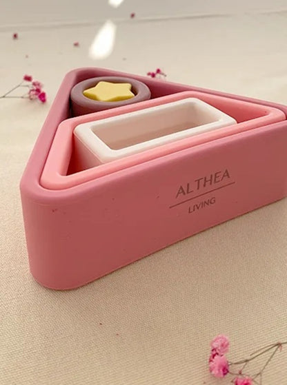 Juguete Geométrico Apilable Para Bebé De Silicona Orgánica Multifunción Althea Living Multicolor_2