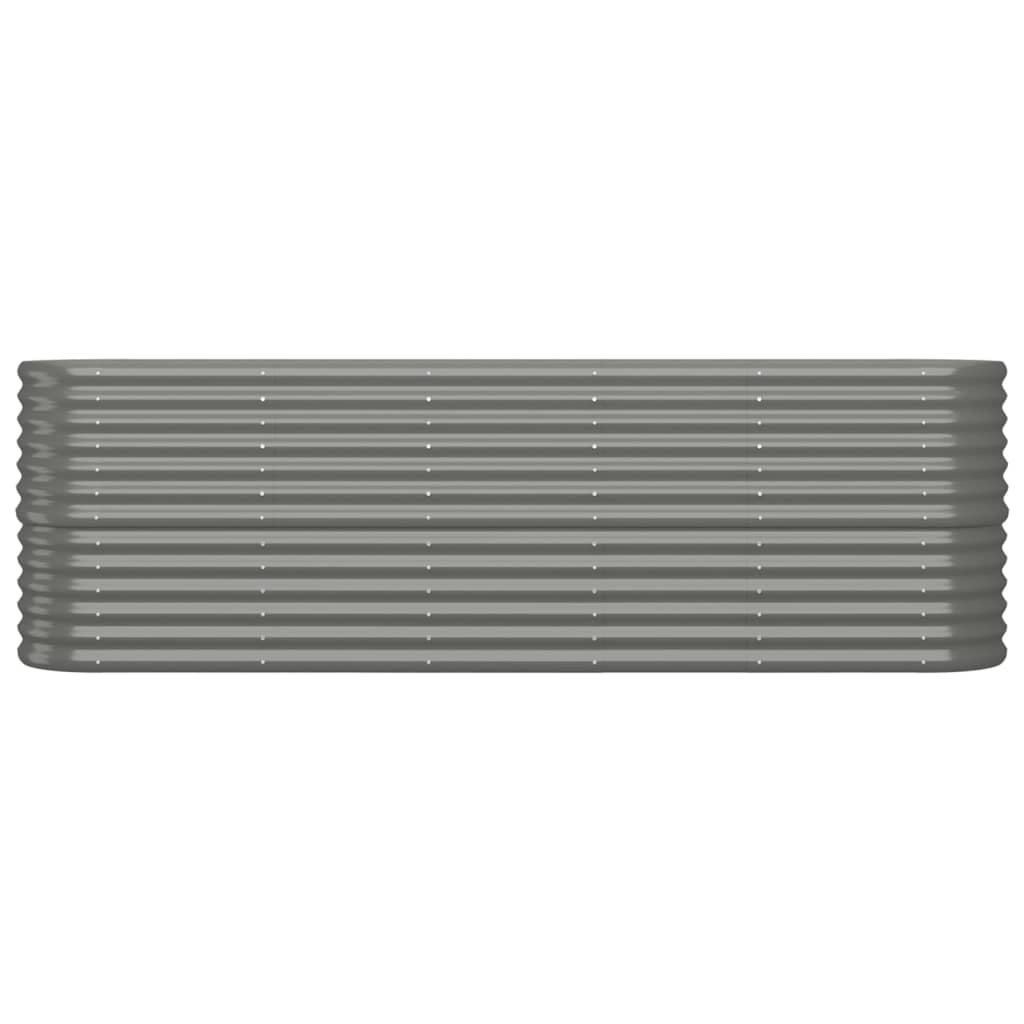 Jardinera Arriate Acero Galvanizado Gris 224x40x68 Cm_2