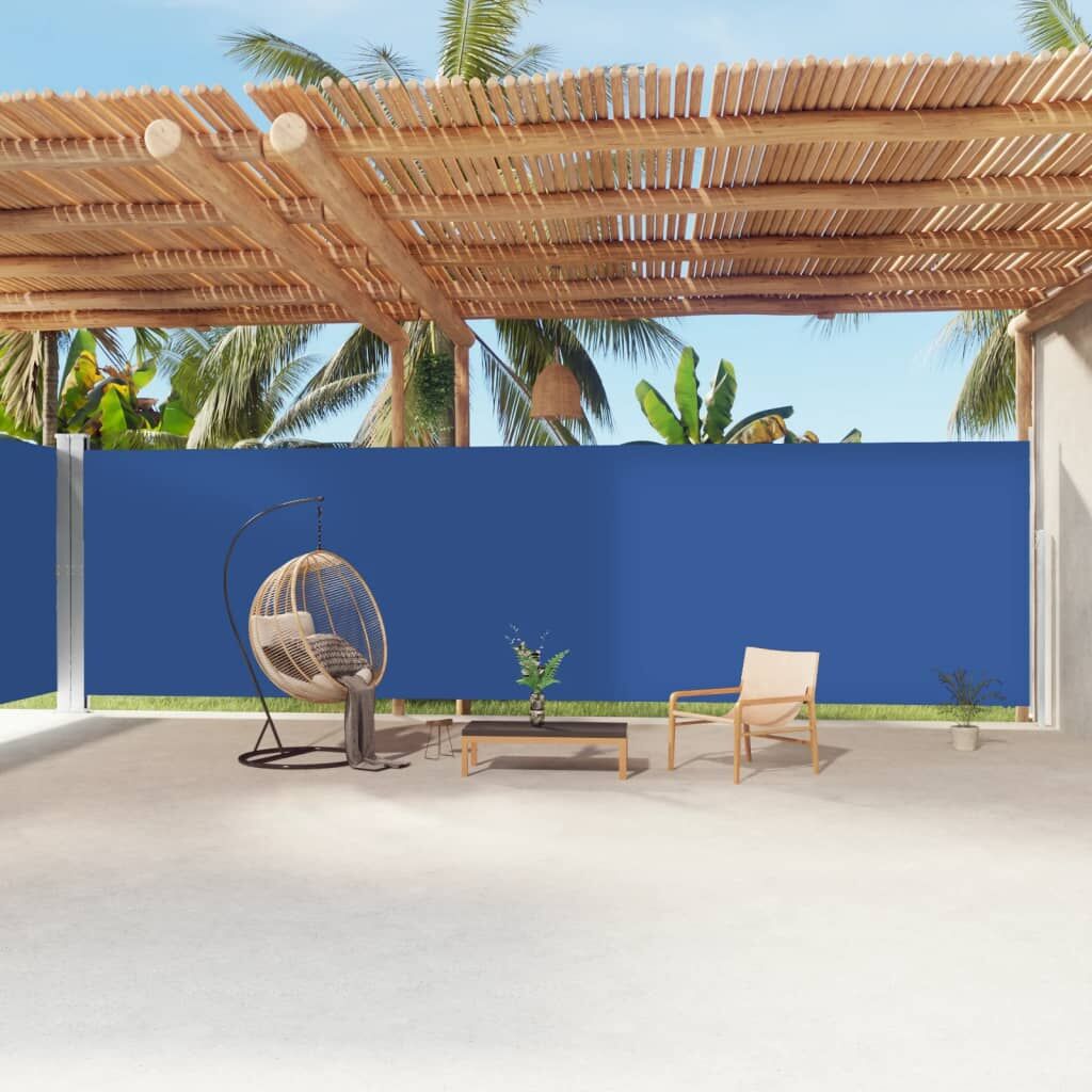 Vidaxl Toldo Lateral Retráctil Azul 220x1200 Cm_1