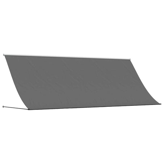 Toldo Retráctil De Tela Y Acero Gris Antracita 350x150 Cm_0