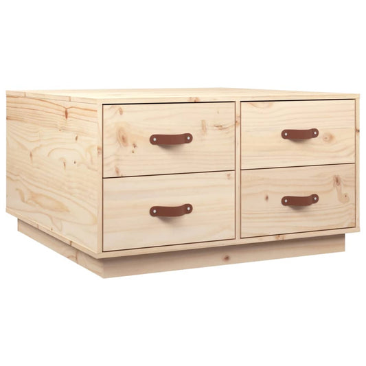 Mesa De Centro De Madera Maciza De Pino 80x80x45 Cm_0
