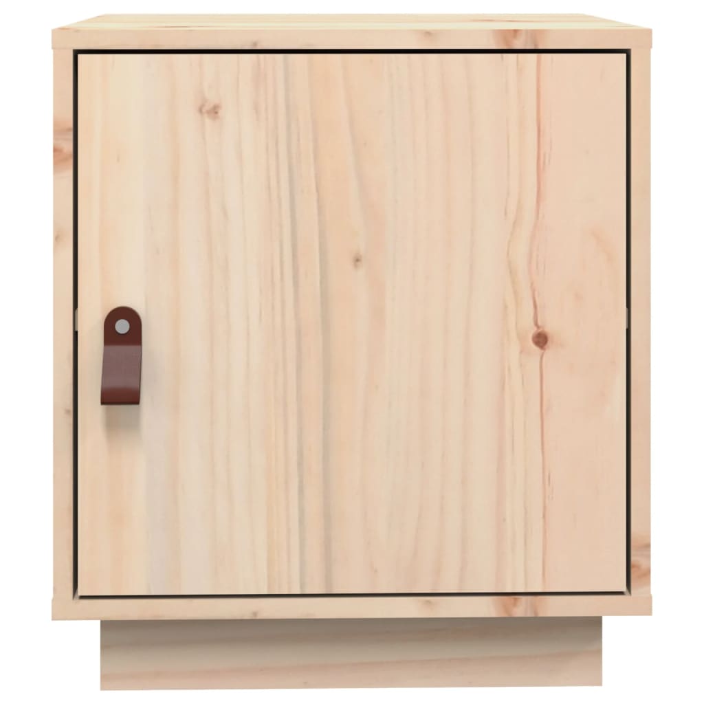 Mesita De Noche Madera Maciza De Pino 40x34x45 Cm_4