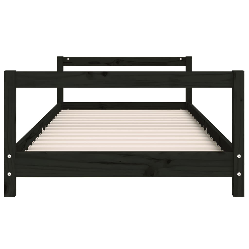 Vidaxl Estructura De Cama Para Niños Madera De Pino Negro 90x190 Cm_3