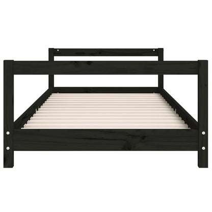 Vidaxl Estructura De Cama Para Niños Madera De Pino Negro 90x190 Cm_3