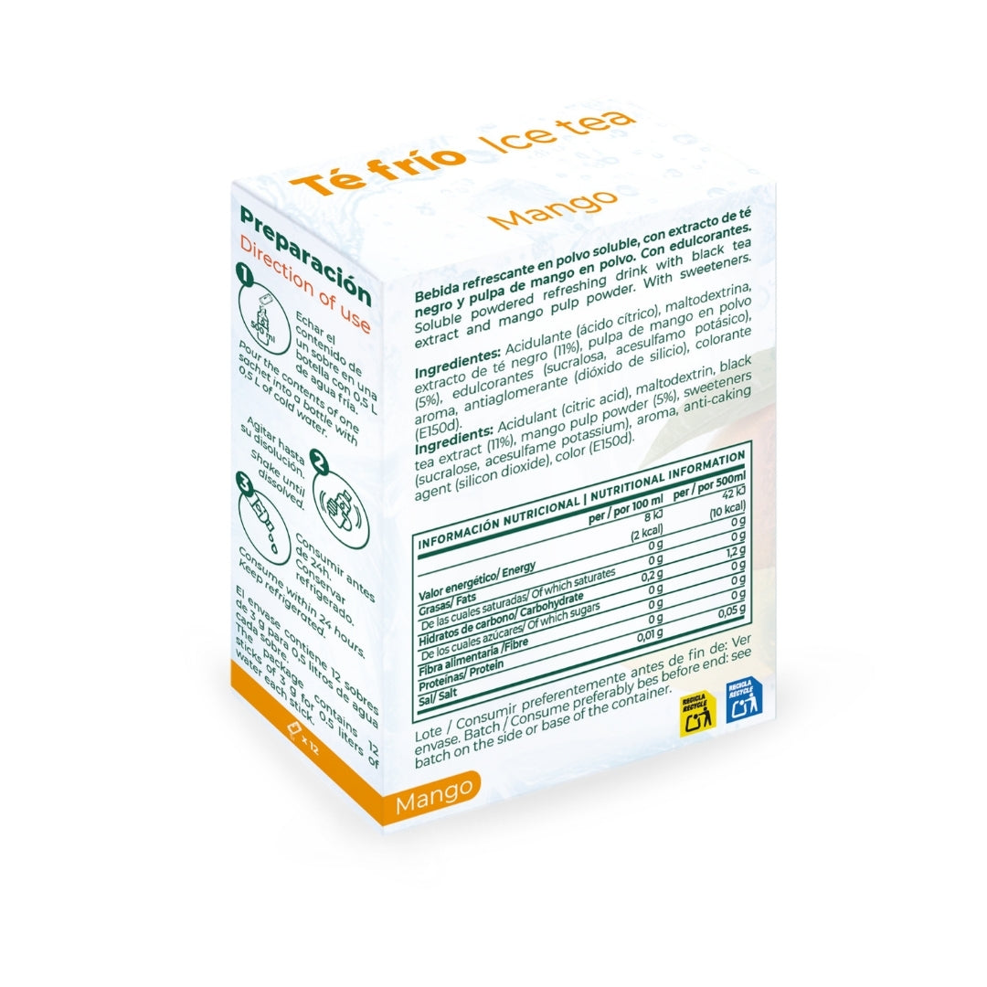 Té Frío Mango En Polvo - 12 Sobres de 3 Gramos Torafood_1