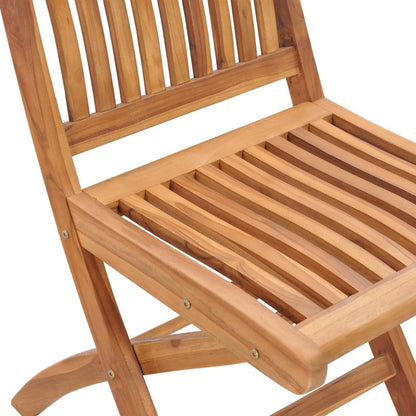 Vidaxl Sillas De Jardín Plegables 8 Uds Madera Maciza Teca Con Cojines_5
