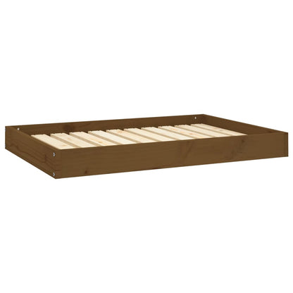 Cama Para Perros Madera Maciza Pino Marrón Miel 91,5x64x9 Cm / Vetonek_0