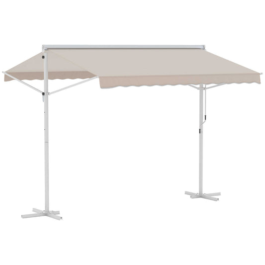 Outsunny Toldo De Pie 300x295x255 Cm Ajustable Portátil Poliéster Jardín Terraza_0
