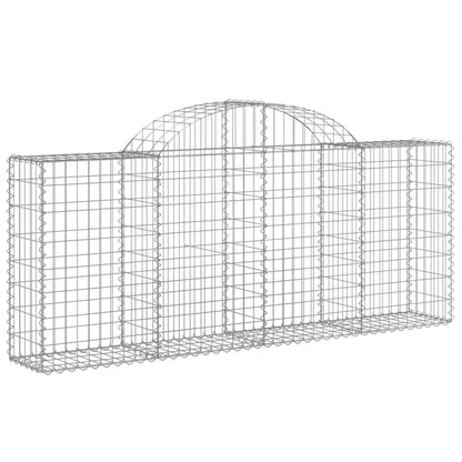 Cestas De Gaviones 14 Uds Forma De Arco Hierro 200x30x80/100 Cm_2
