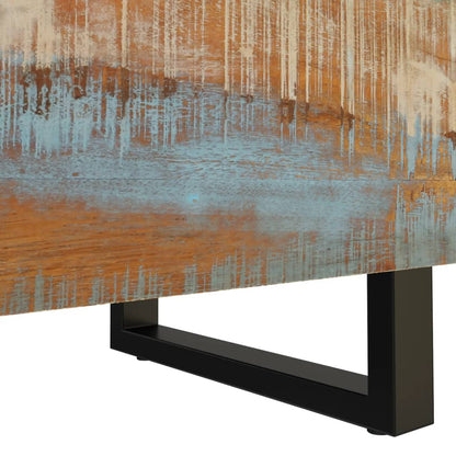 Mesita De Noche De Madera Maciza Reciclada 40x33x46 Cm_4