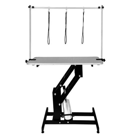 Mesa De Aseo Hidráulica Negra - Superficie Gris_0