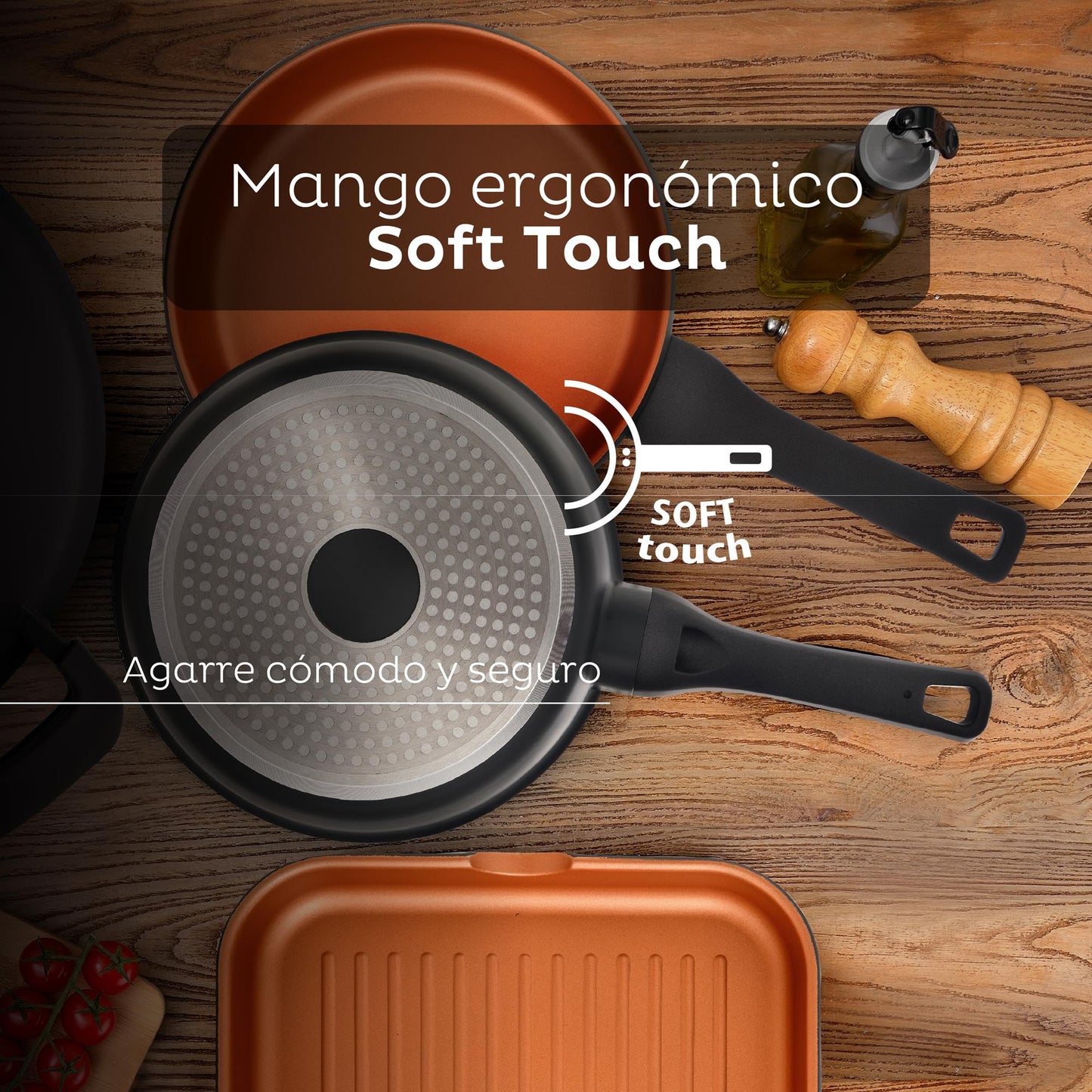 Sartén Antiadherente Ø24cm Bronze San Ignacio