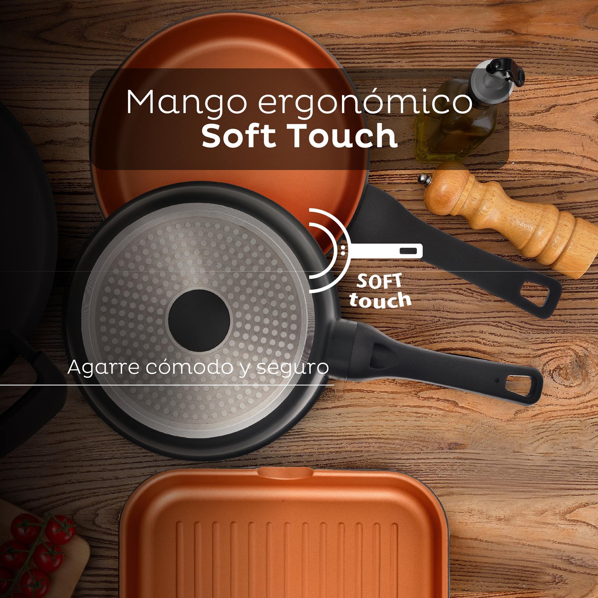 Sartén Antiadherente Ø24cm Bronze San Ignacio